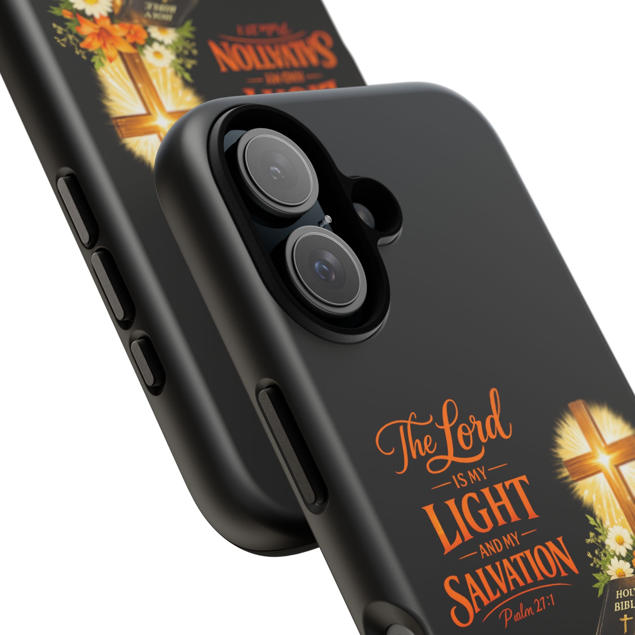 Christian Phone Case — "The Lord Is My Light and My Salvation" Bible Verse Design