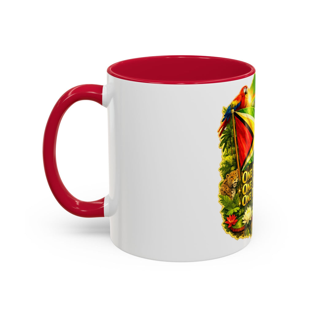 Coffee Mug souvenir that represents Guyana – "One People, One Nation, One Destiny" 11oz/15oz