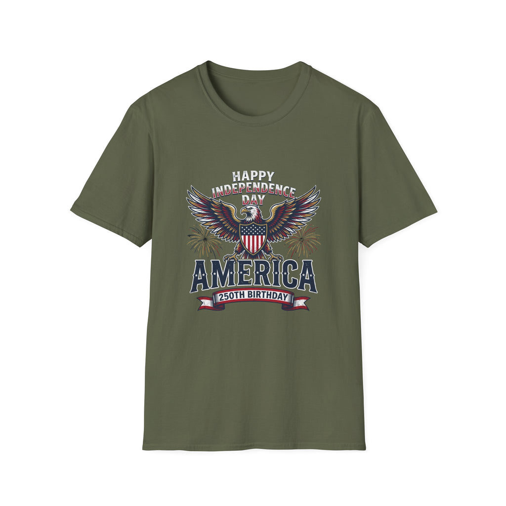 4th of July Independence Day Tee Eagle T-Shirt — "Happy Independence Day" USA Patriotic Tee