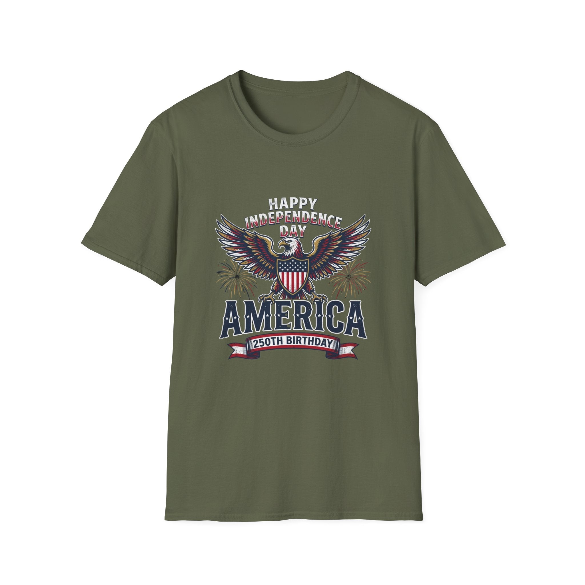 4th of July Independence Day Tee Eagle T-Shirt — "Happy Independence Day" USA Patriotic Tee