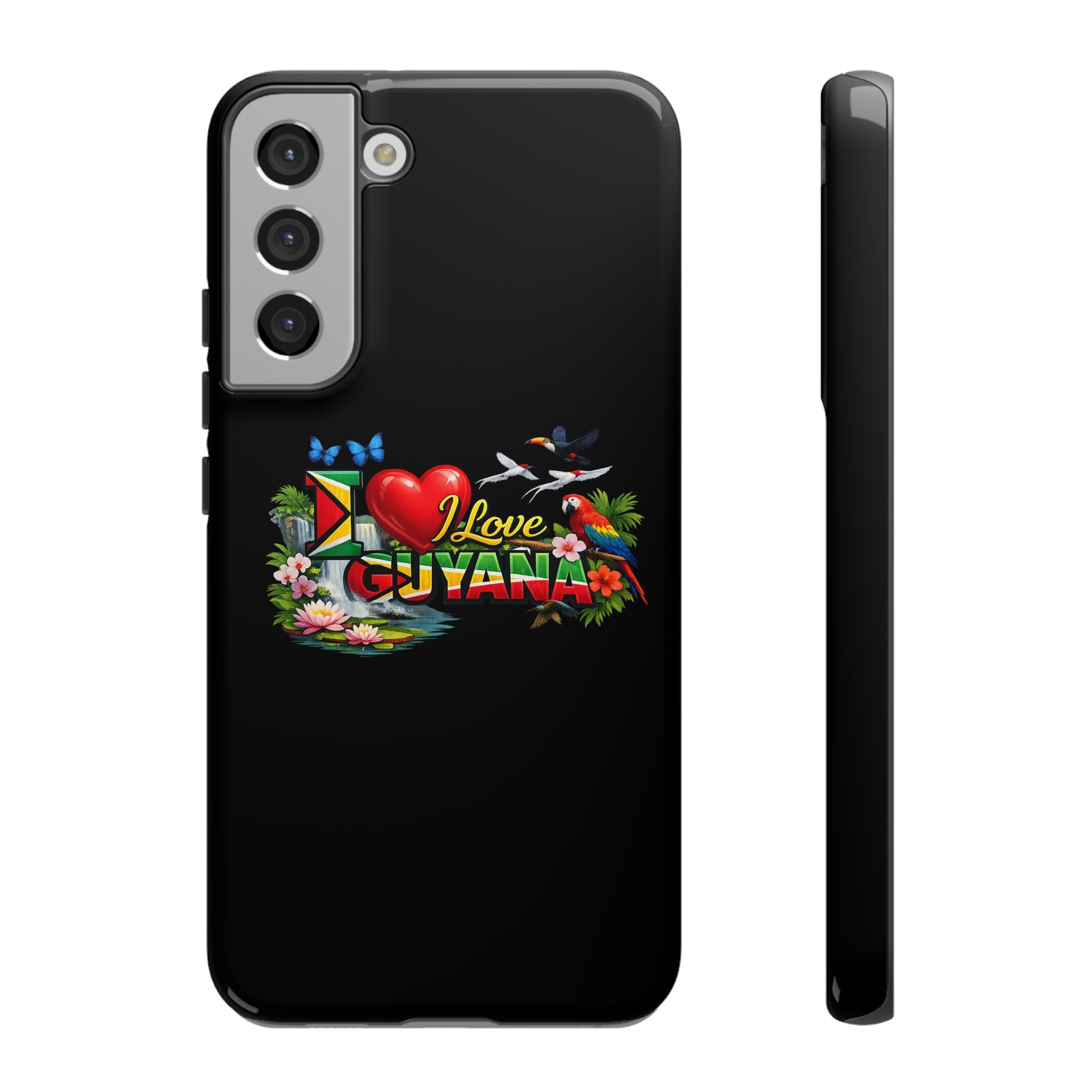 Phone case I Love Guyana Phone Case — Tough Protective Tropical Flag Design