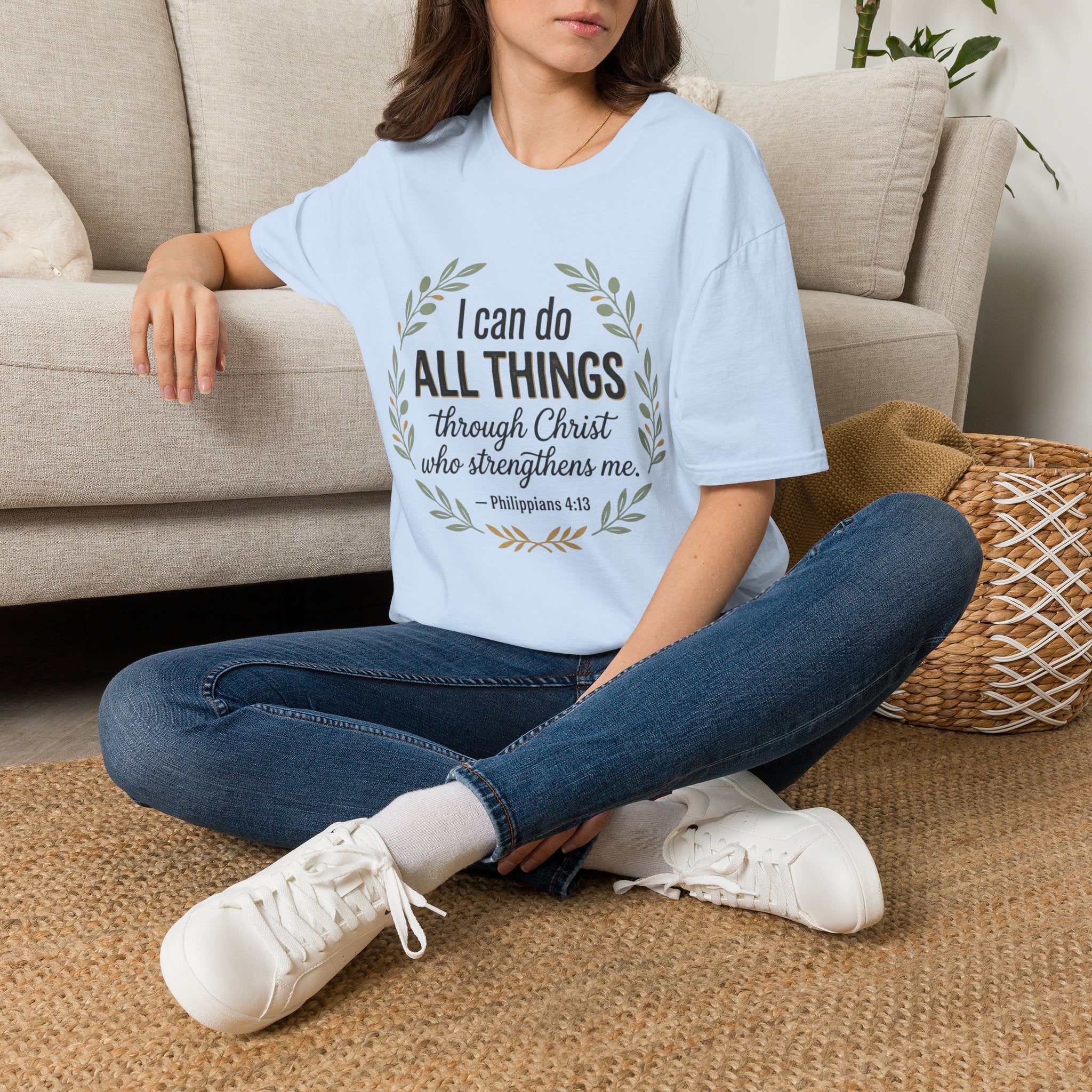 Bible Verses Inspired Tee Shirt — Inspirational Faith Tee with Scripture Text