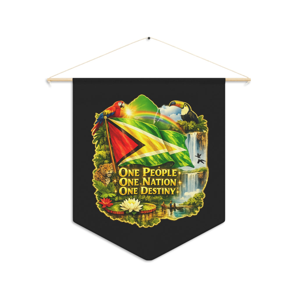 Wall decor Pennant - "One People, One Nation, One Destiny" Wall Banner