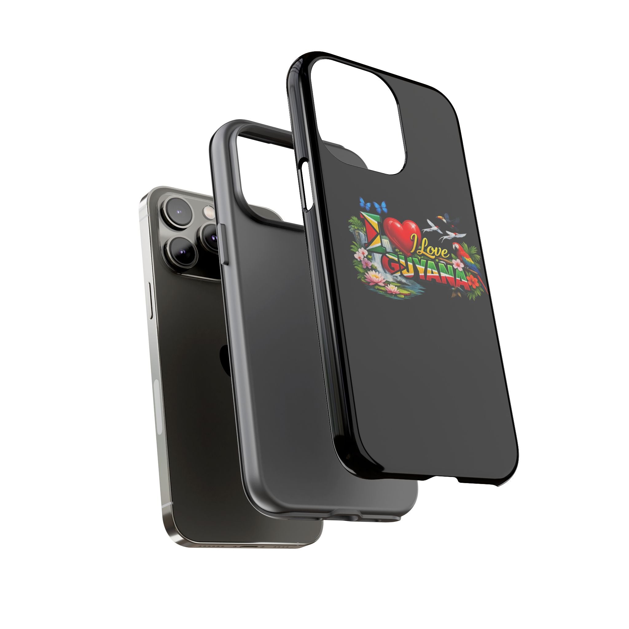 Phone case I Love Guyana Phone Case — Tough Protective Tropical Flag Design