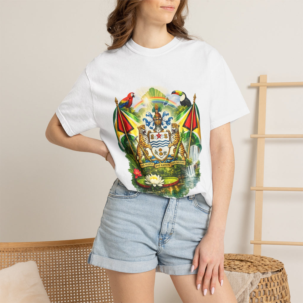 Guyana Coat of Arms T-Shirt  Men’s / Unisex T- Shirts — Guyanese National Emblem Tee