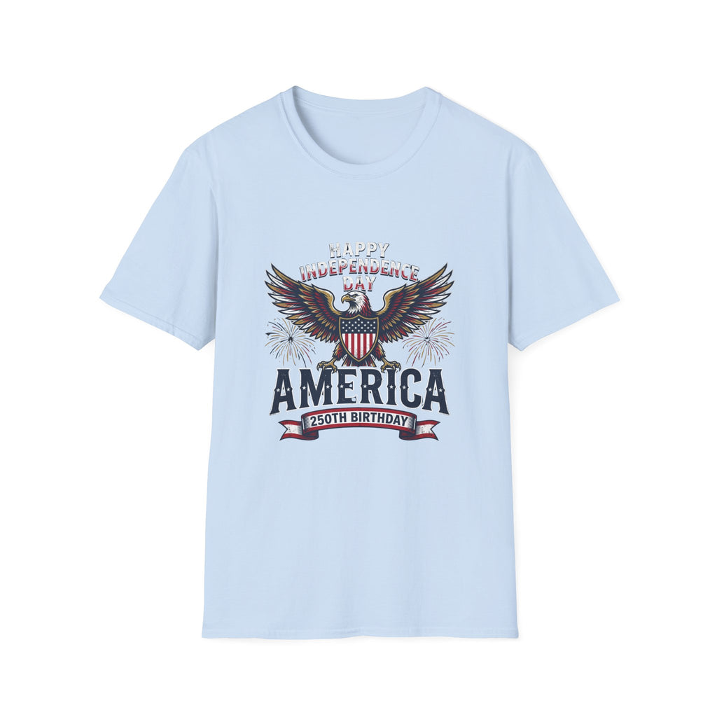 4th of July Independence Day Tee Eagle T-Shirt — "Happy Independence Day" USA Patriotic Tee