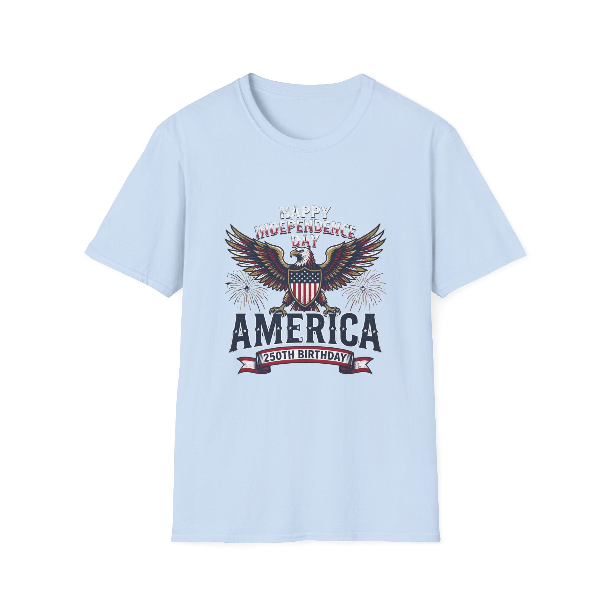 4th of July Independence Day Tee Eagle T-Shirt — "Happy Independence Day" USA Patriotic Tee