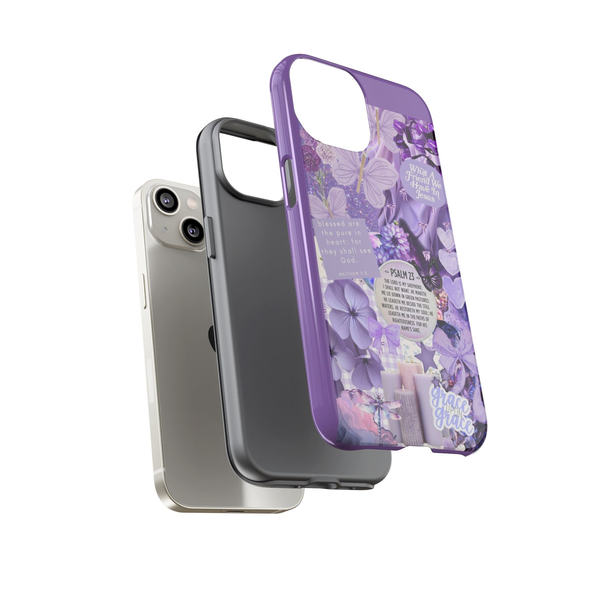 Bible Verse phone case - His Love Never Fails Psalm Phone Case — Floral Christian Scripture iPhone Cover
