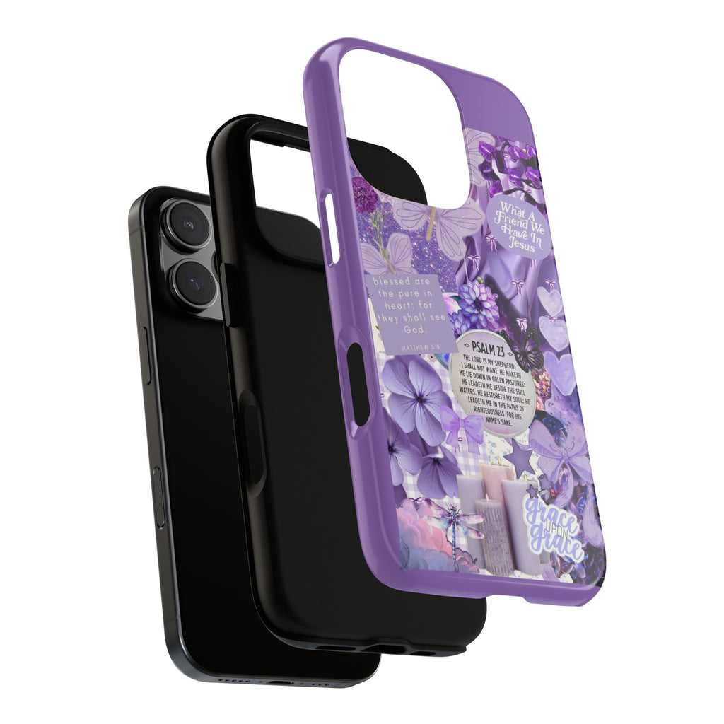 Bible Verse phone case - His Love Never Fails Psalm Phone Case — Floral Christian Scripture iPhone Cover