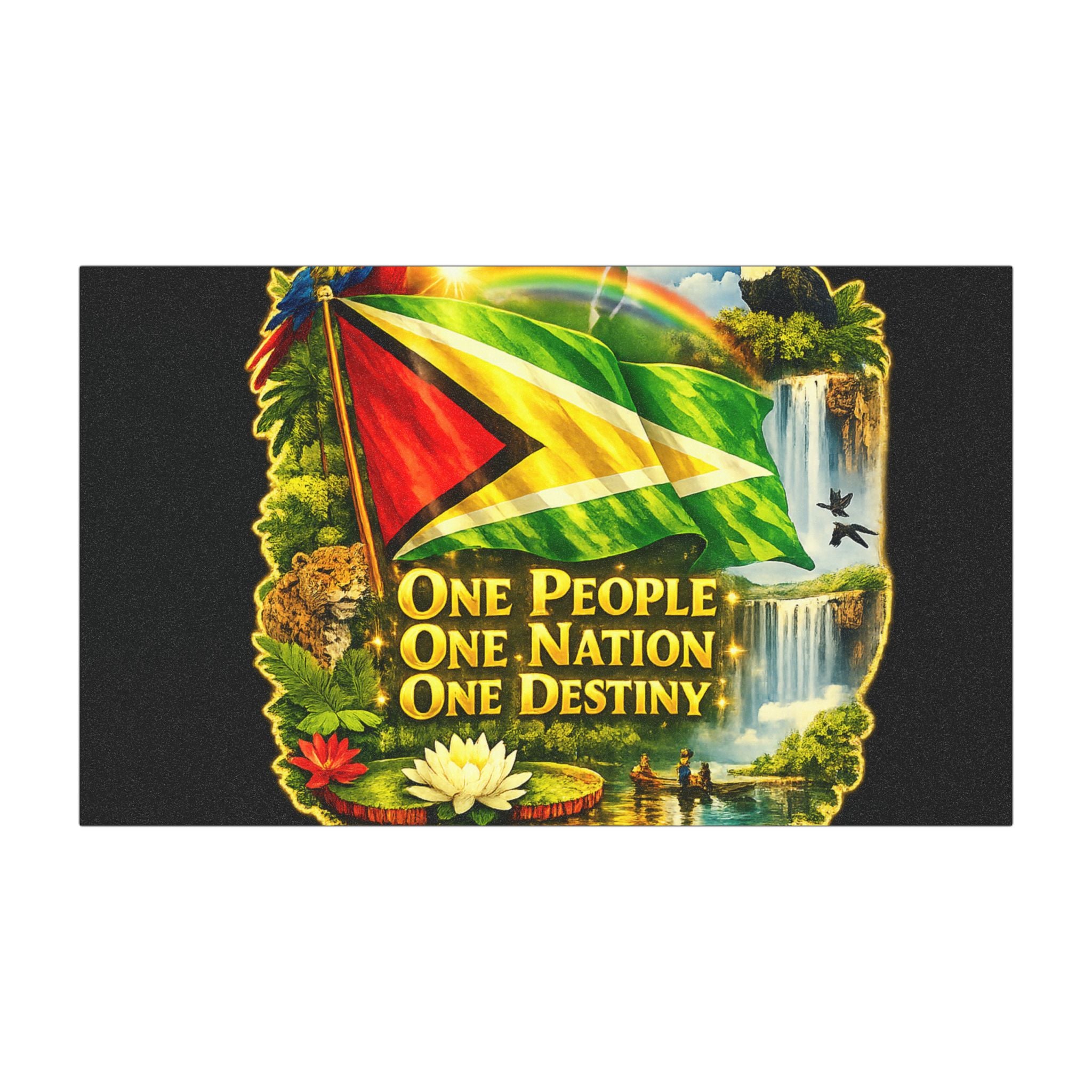 Car Magnet Guyana Magnet — "One People, One Nation, One Destiny" Patriotic Magnet