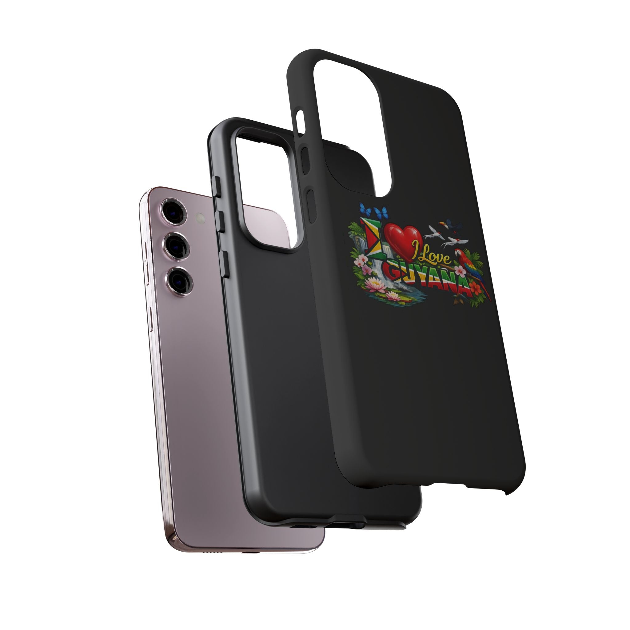 Phone case I Love Guyana Phone Case — Tough Protective Tropical Flag Design