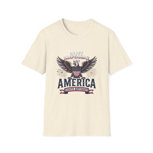 4th of July Independence Day Tee Eagle T-Shirt — "Happy Independence Day" USA Patriotic Tee