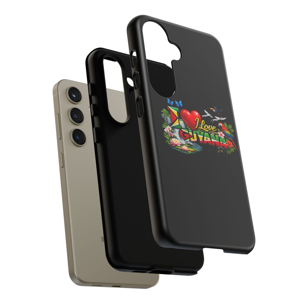 Phone case I Love Guyana Phone Case — Tough Protective Tropical Flag Design