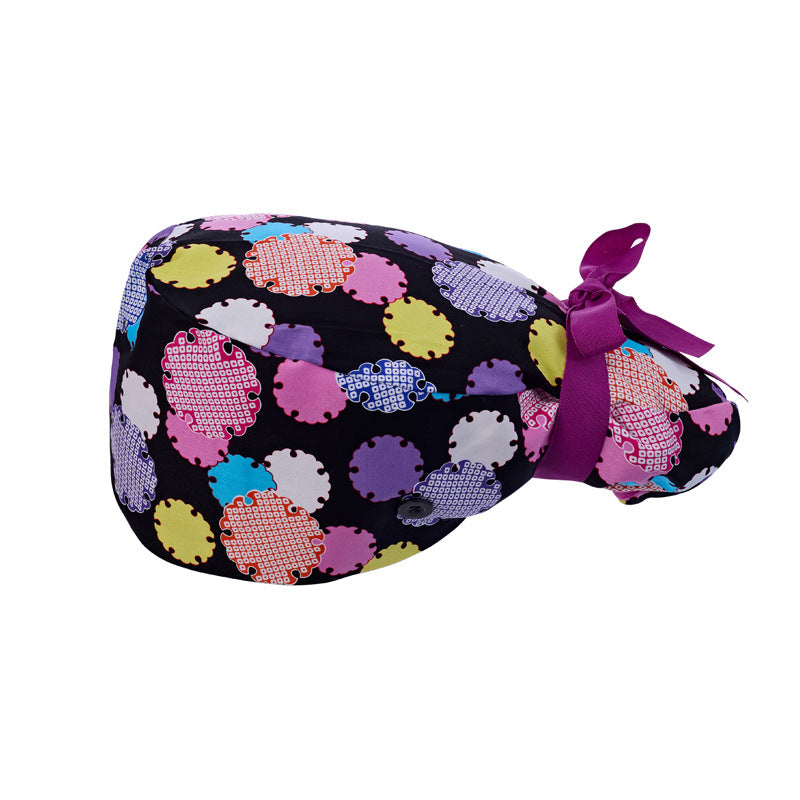 Long hair cap, pure cotton nurse cap