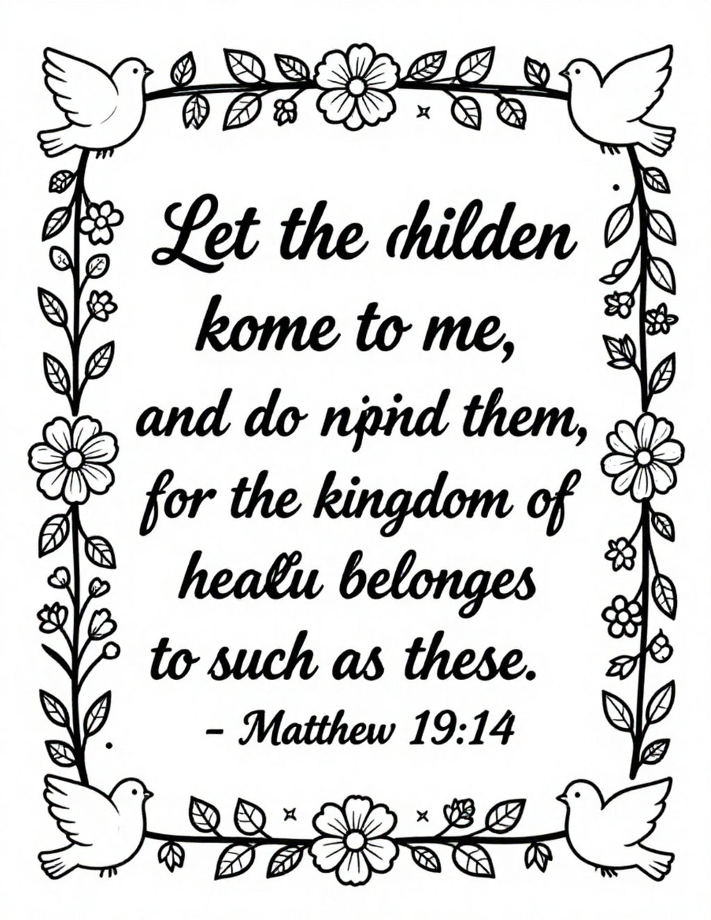 Coloring Book Jesus and the Children