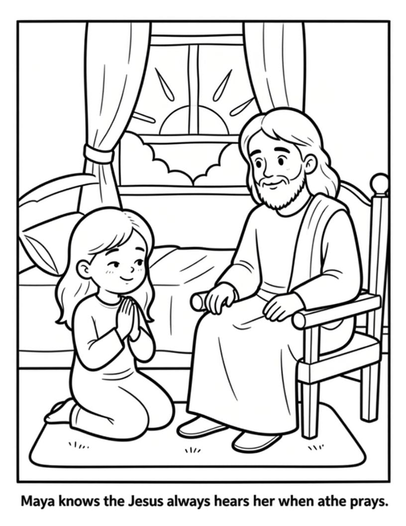 Coloring Book Jesus and the Children