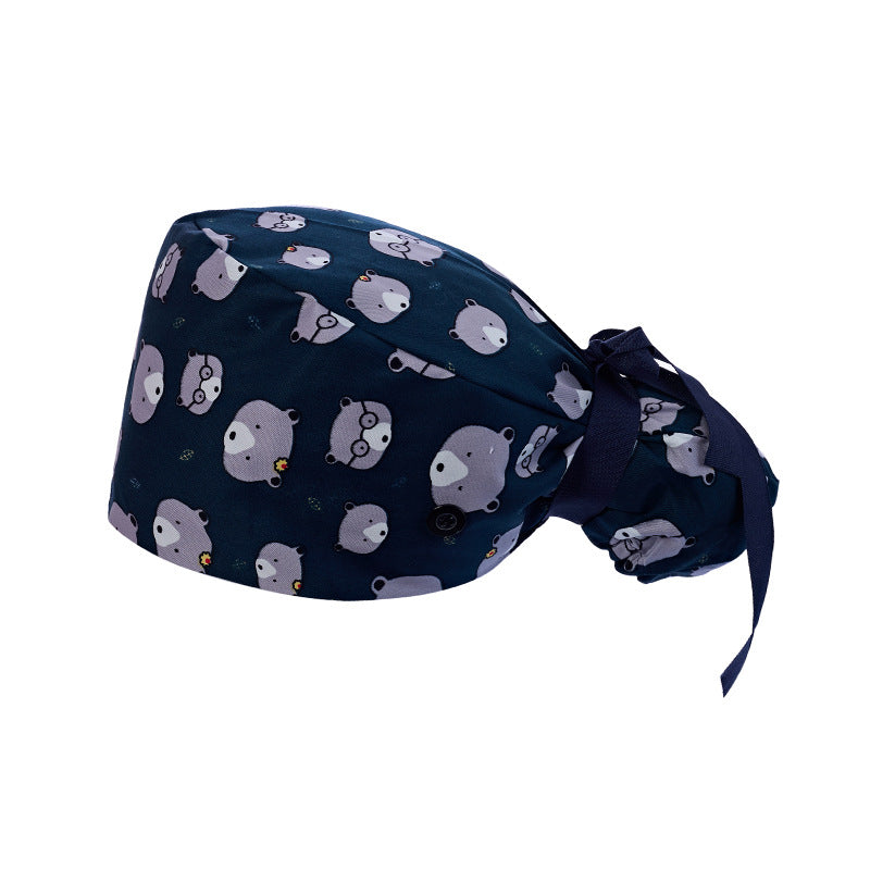 Long hair cap, pure cotton nurse cap