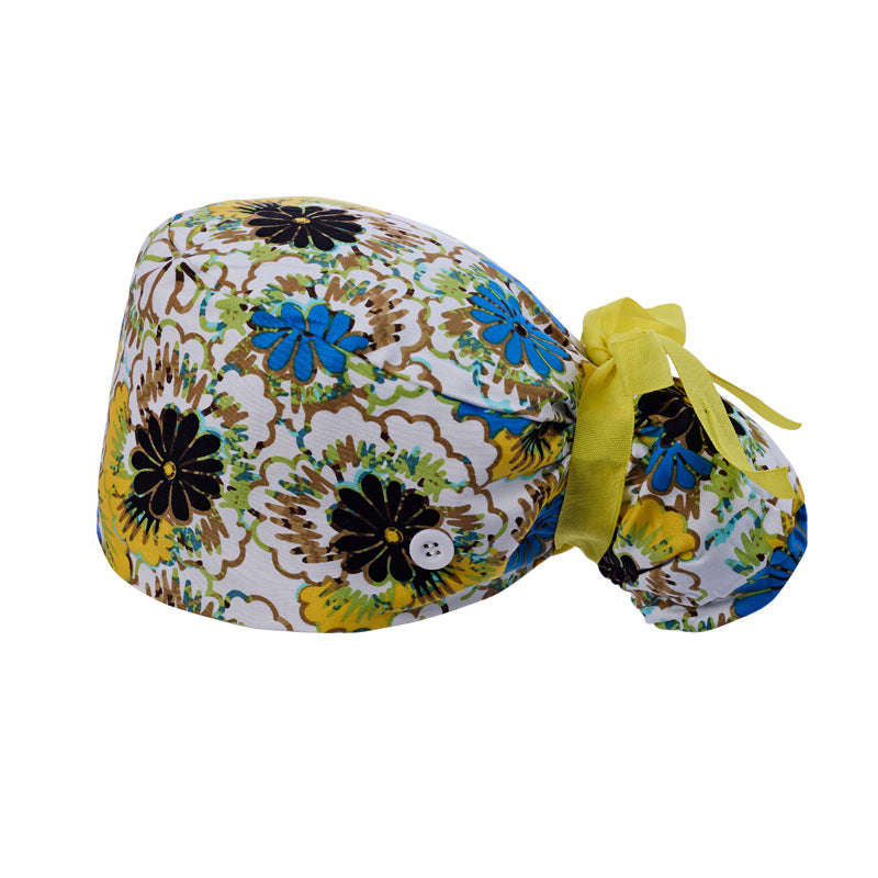 Long hair cap, pure cotton nurse cap