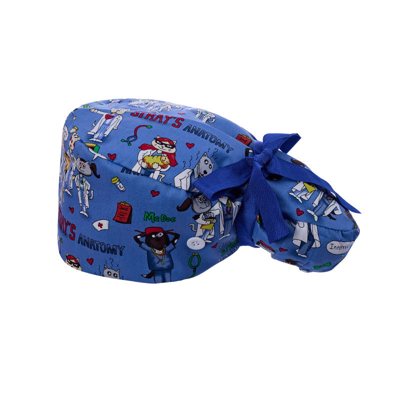 Long hair cap, pure cotton nurse cap