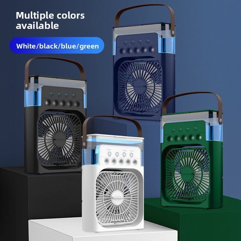 3 In 1 Air Conditioner Fan, Mini Evaporative Air Cooler with Night Light, Cooling Fan with 600ml Water Tank (Support Mobile Power Supply Used Together)