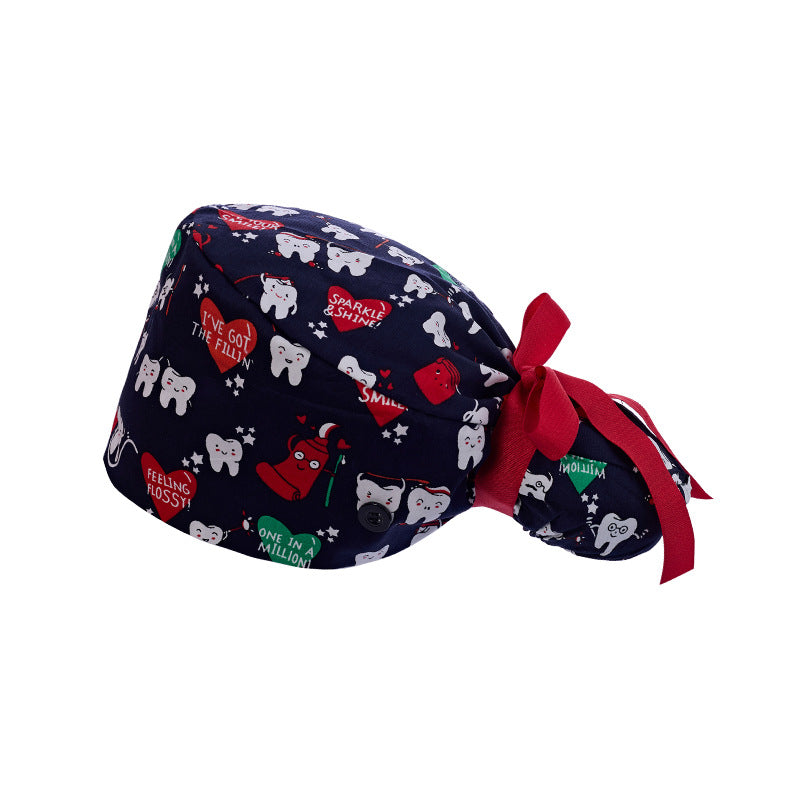 Long hair cap, pure cotton nurse cap