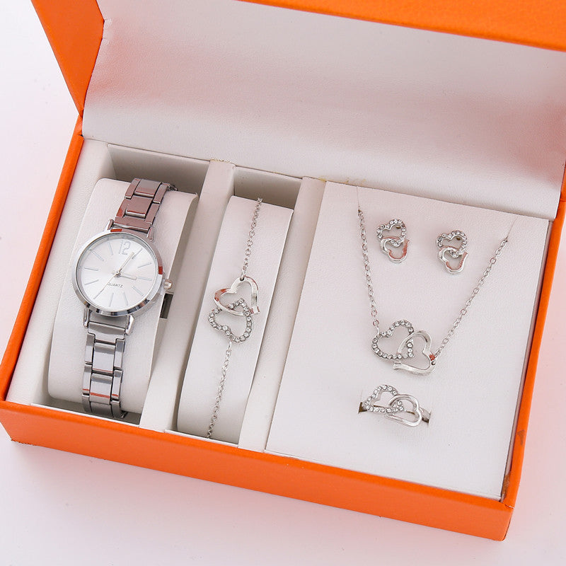 Ladies Quartz Watch with Jewelry Set