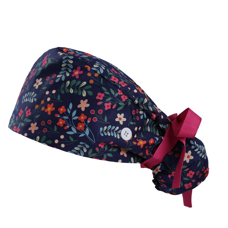 Long hair cap, pure cotton nurse cap