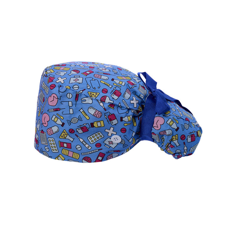 Long hair cap, pure cotton nurse cap