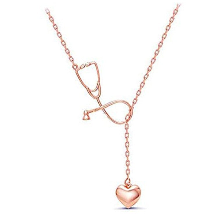 Heart Shaped Stethoscope Necklace