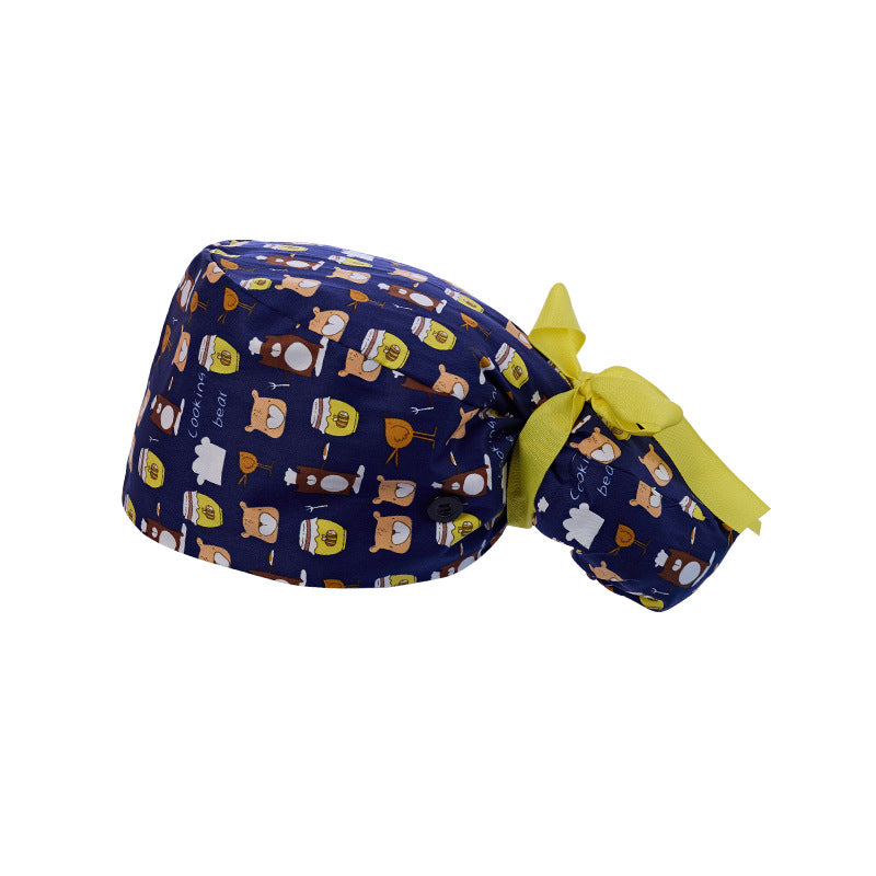 Long hair cap, pure cotton nurse cap